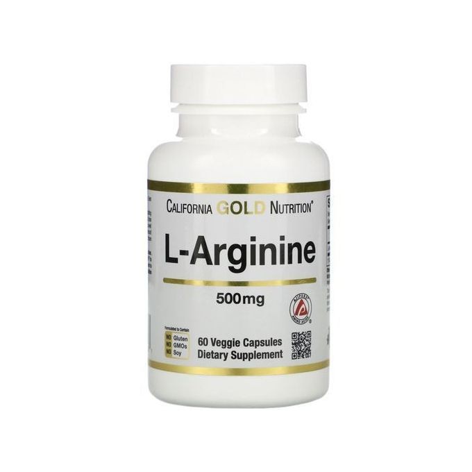 California Gold Nutrition L-arginine AjiPure 500 mg, 60 capsules